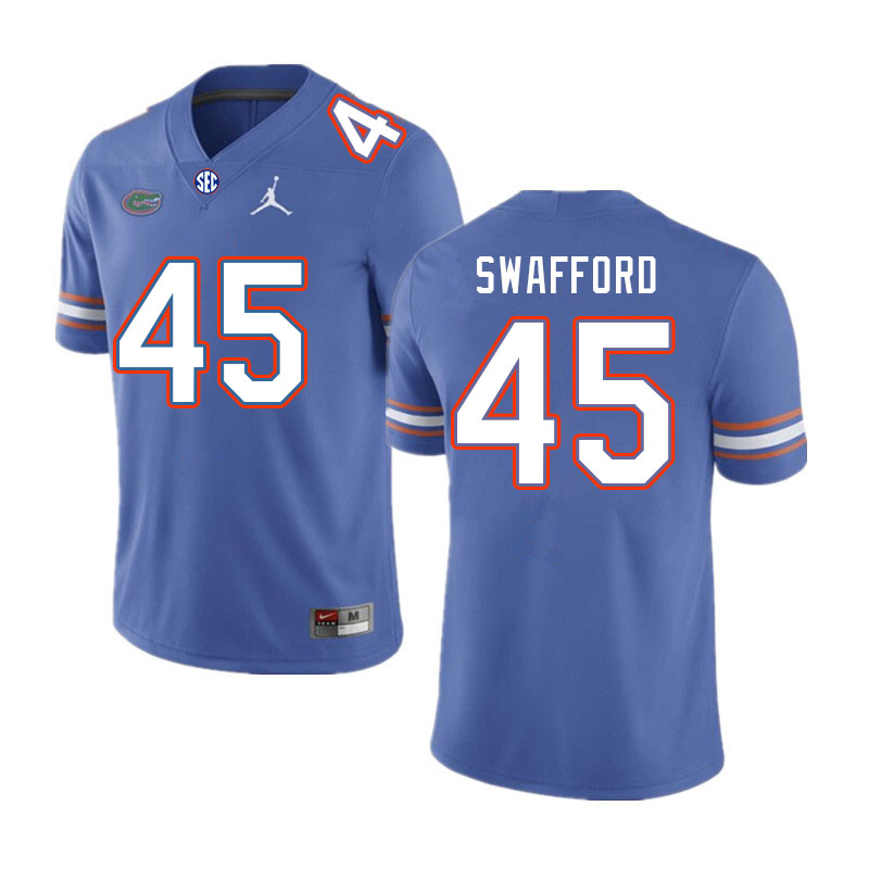 Men #45 Layne Swafford Florida Gators College Football Jerseys Stitched Sale-Royal